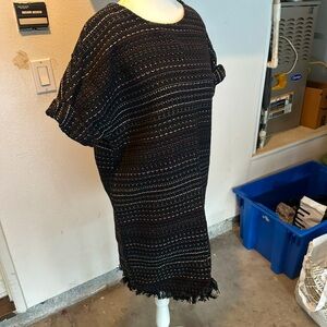 Zara Black and White Striped Dress